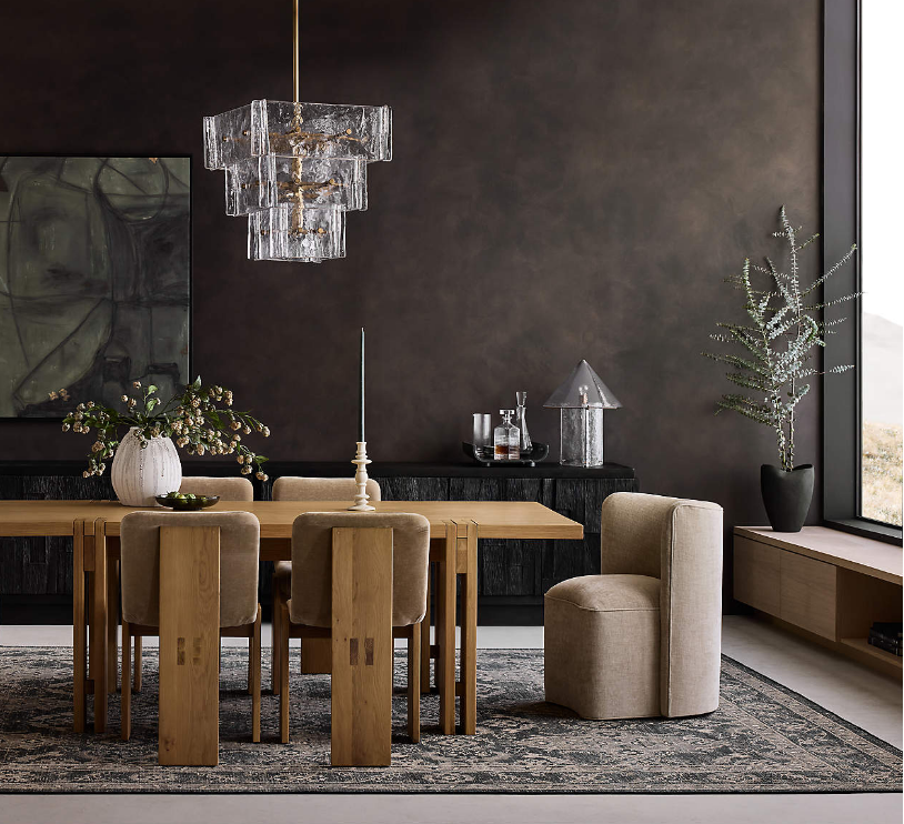 Lineage Glass Chandelier — Burnished Brass | 22"