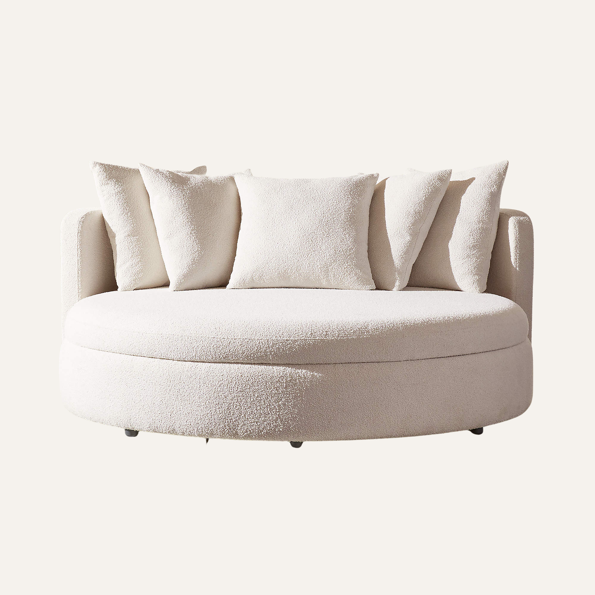 Lucie Outdoor Daybed | Cloud White Bouclé