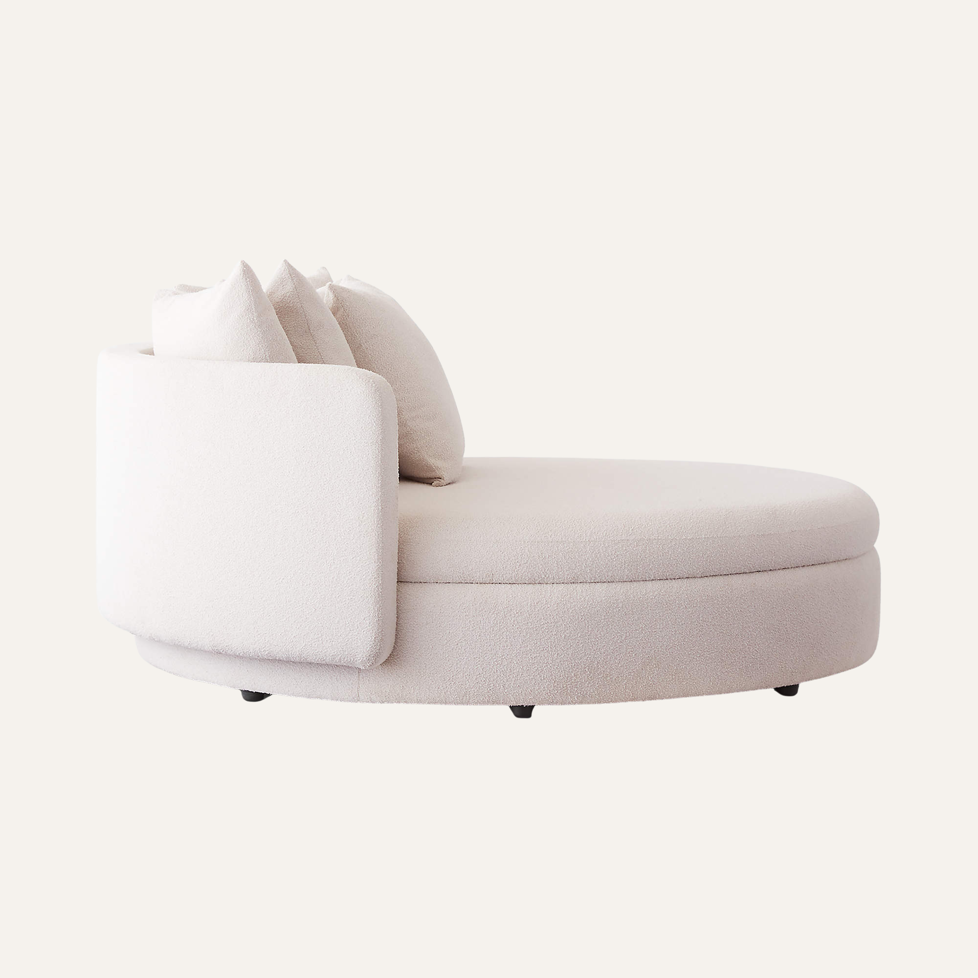 Lucie Outdoor Daybed | Cloud White Bouclé