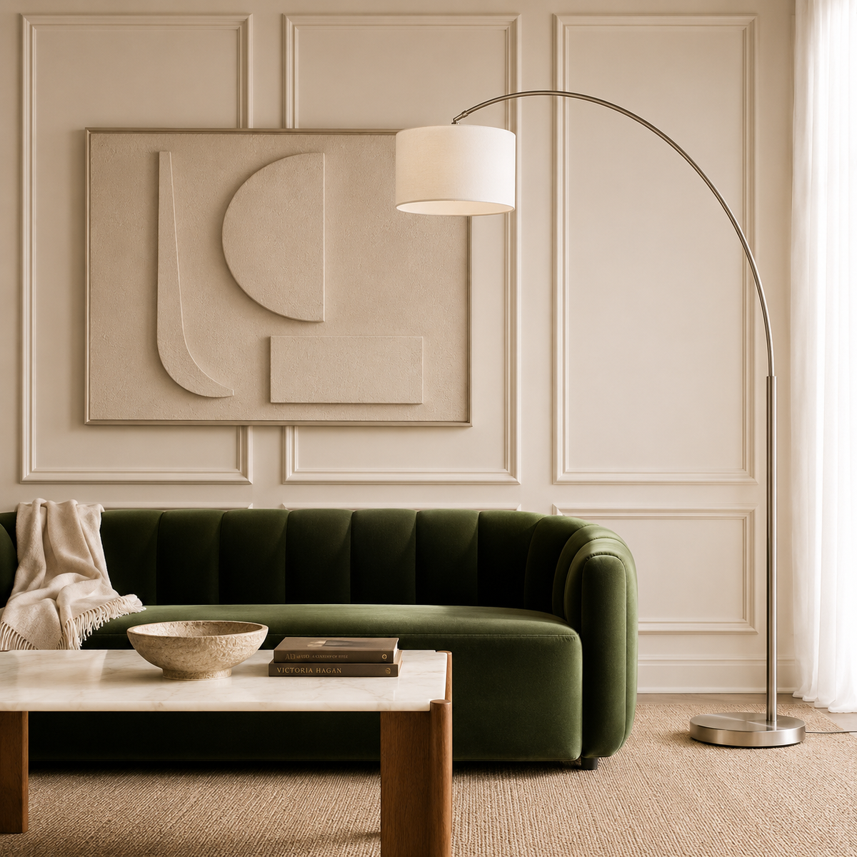 Big Dipper Arc Floor Lamp — Brass | 6ft
