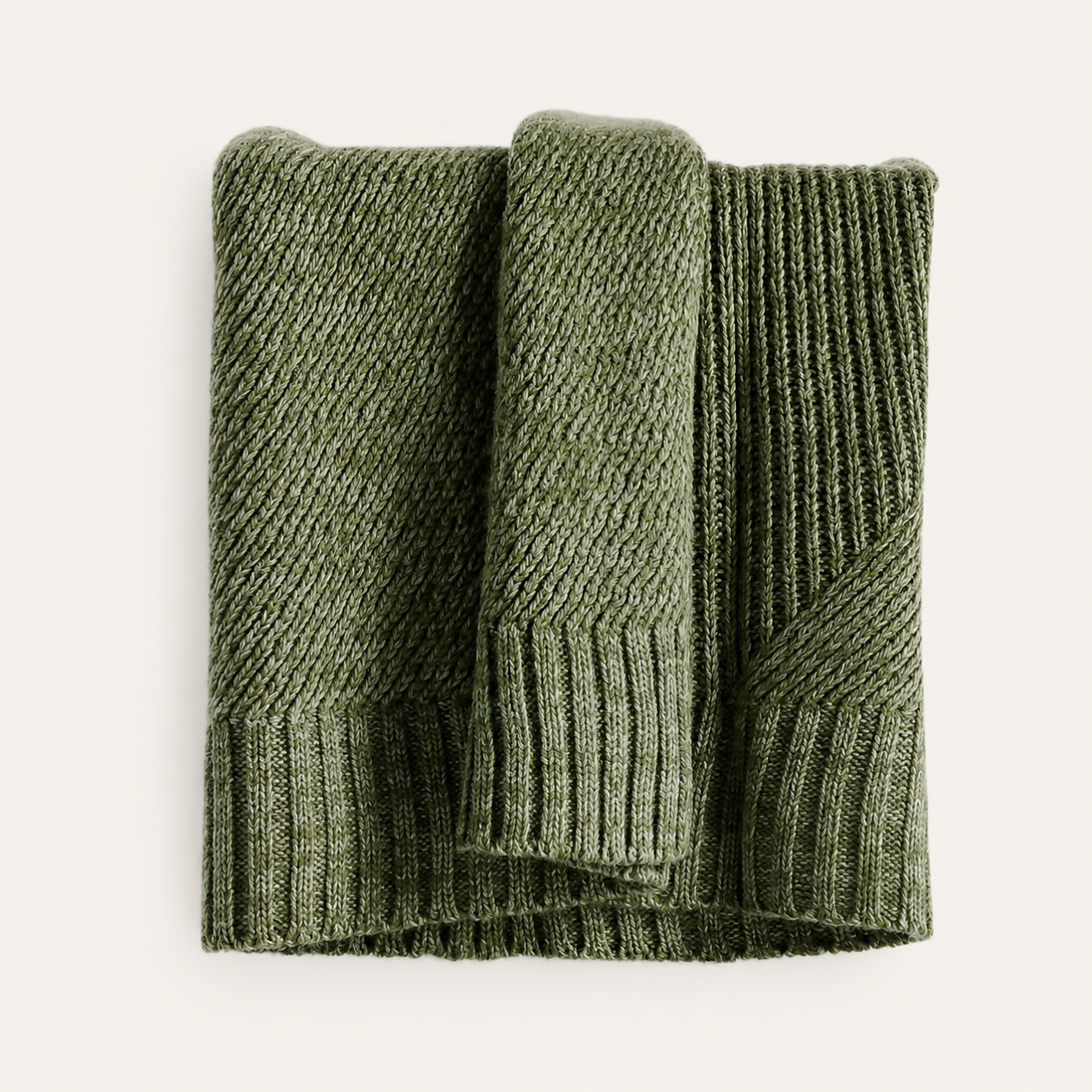 Sweater Knit Throw Blanket — Verte Green | 70" x 55"