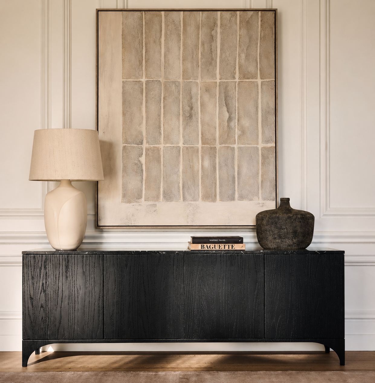 Orson Hand-Torched Terracotta Vase — Grey