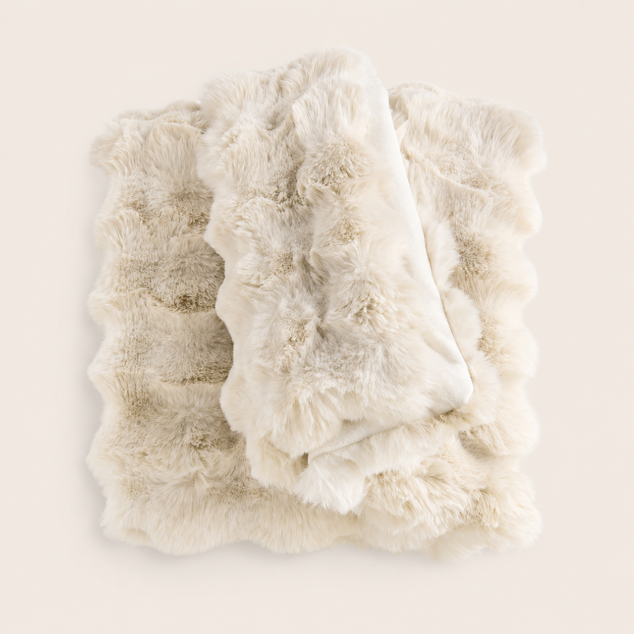 Textured Faux Fur Throw Blanket — Maple Brown | 70" x 55"