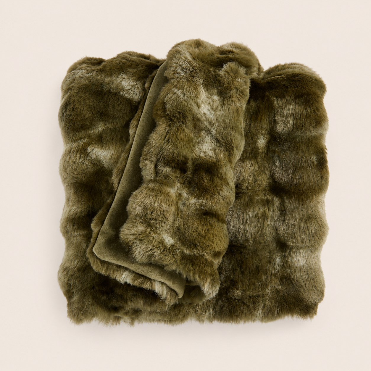 Textured Faux Fur Throw Blanket — Maple Brown | 70" x 55"
