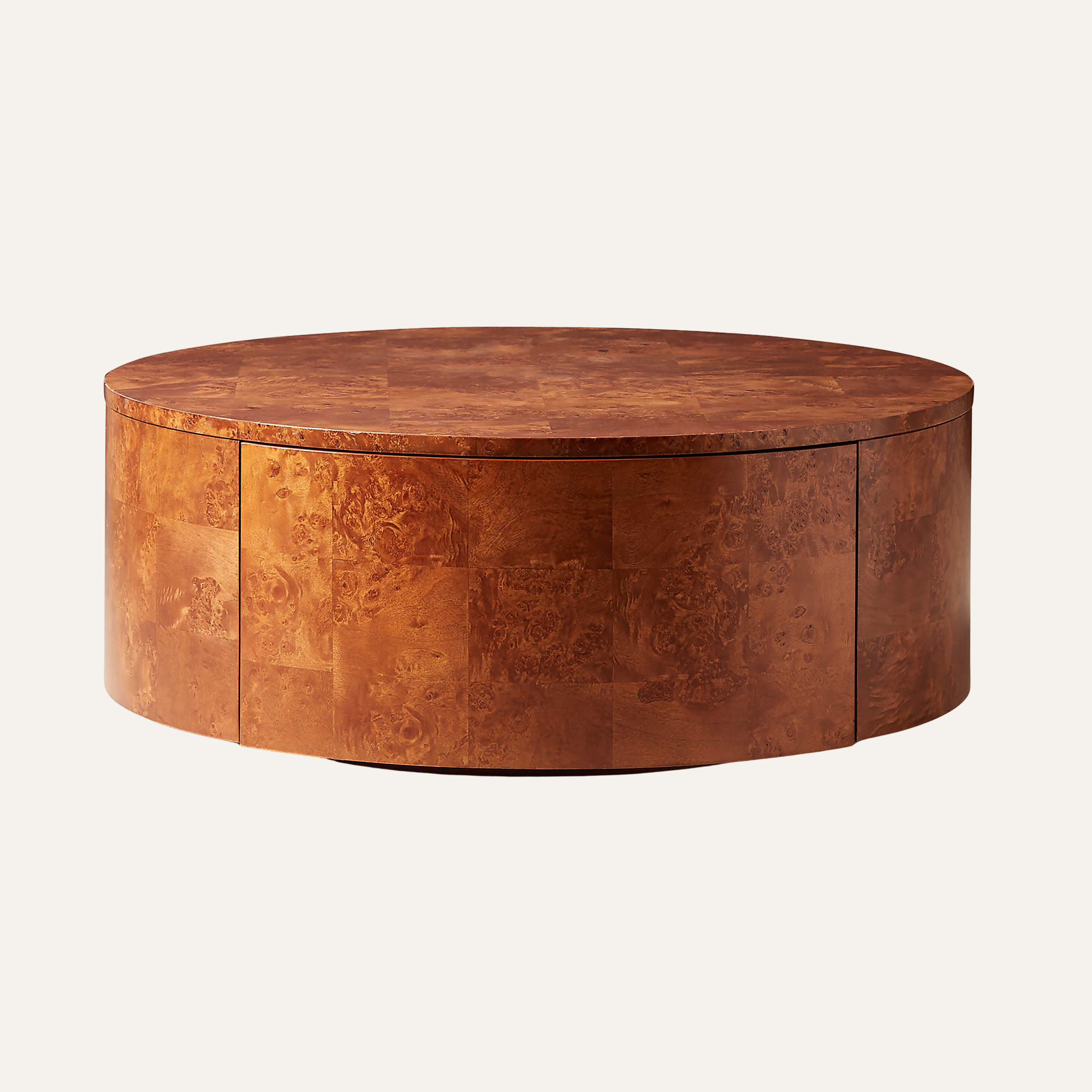Purl Burl Wood Rotating Coffee Table | 36"