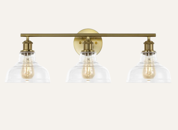 Calyna Brass & Glass Wall Sconce — Warm Gold