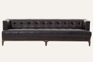Dylan Top-Grain Leather Sofa — Rider Black | 91"