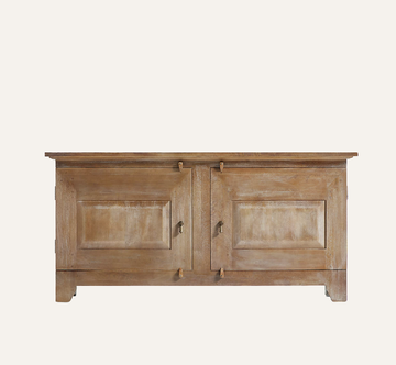 Basque Solid Mango Wood Credenza —  Weathered Light Brown | 68"