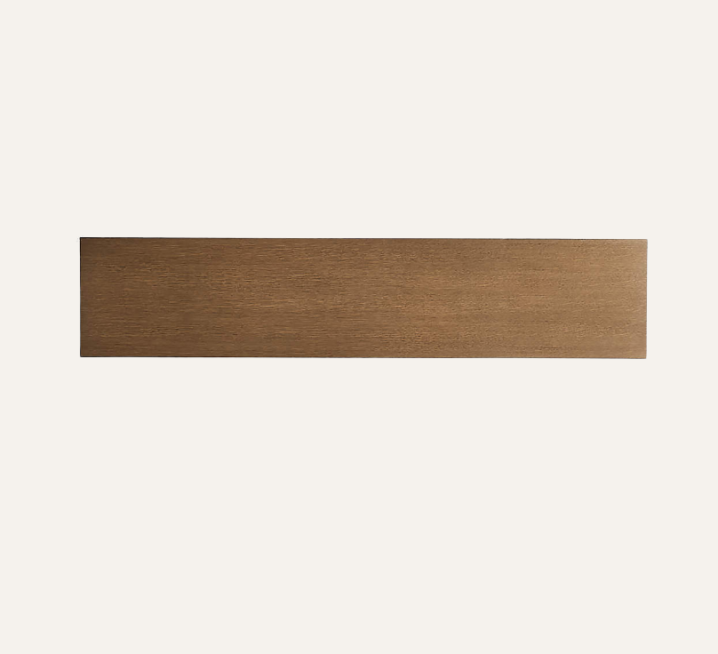 Bomen Asymmetrical Oak Console Table — Warm Brown | 66"