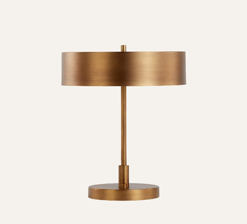 Zain Brass Table Lamp with USB Port — 18"