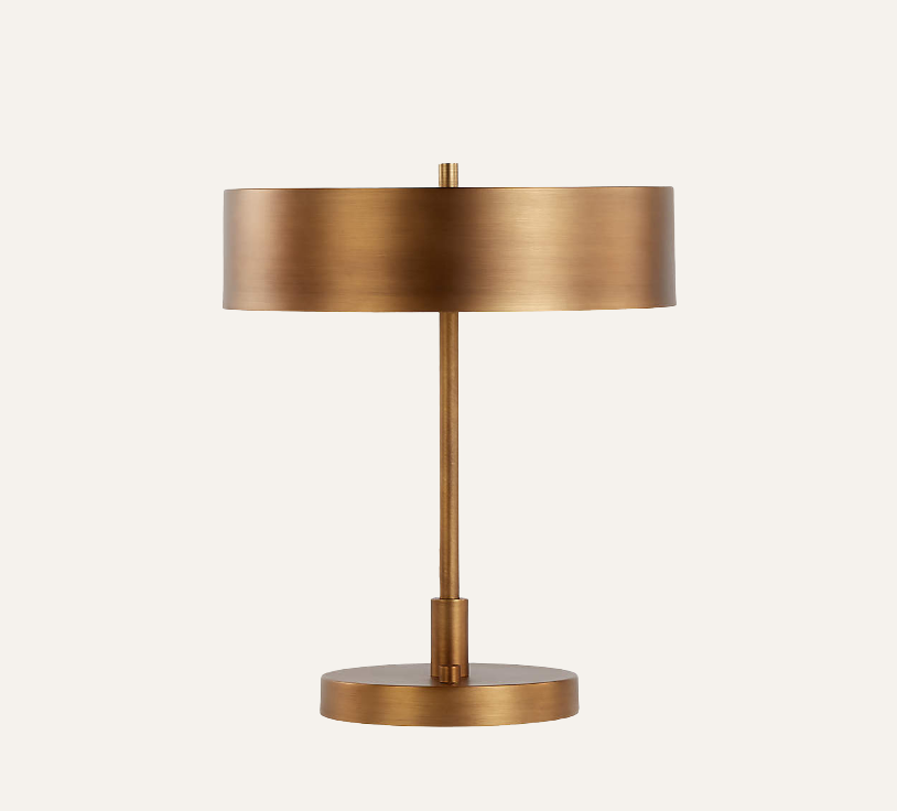 Zain Brass Table Lamp with USB Port — 18"