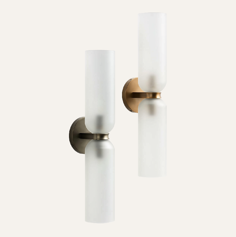 Velato Brass & Glass Wall Sconce — Burnished Brass