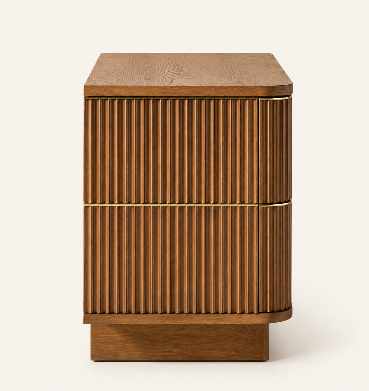 Davison 4-Drawer Fluted Oak Dresser — Warm Oak