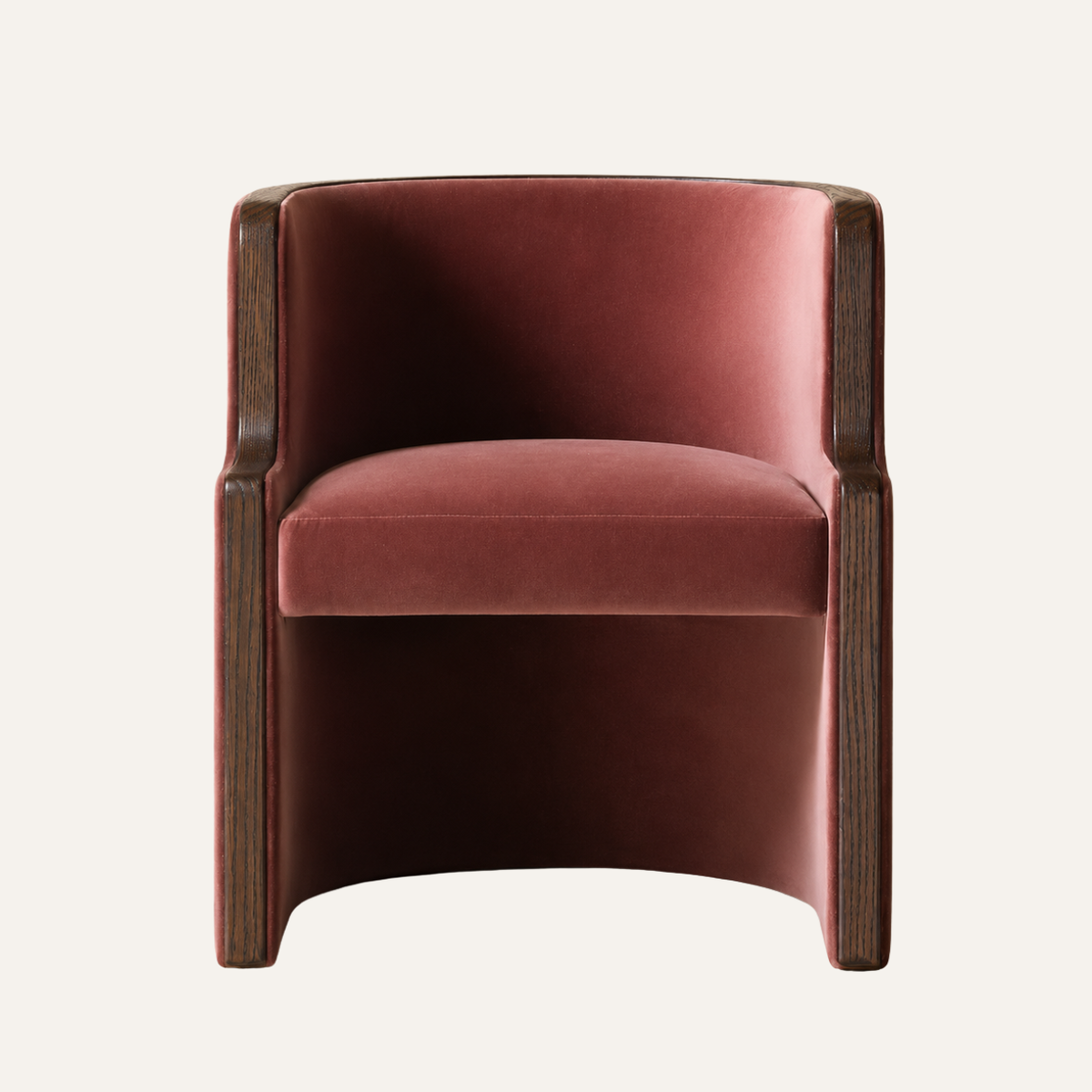 Chester Barrel Dining Chair — Rose Velvet