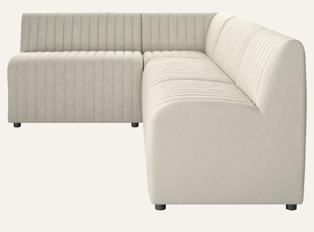 Augustine Capri Dining Banquette Set — Oatmeal | Performance Fabric