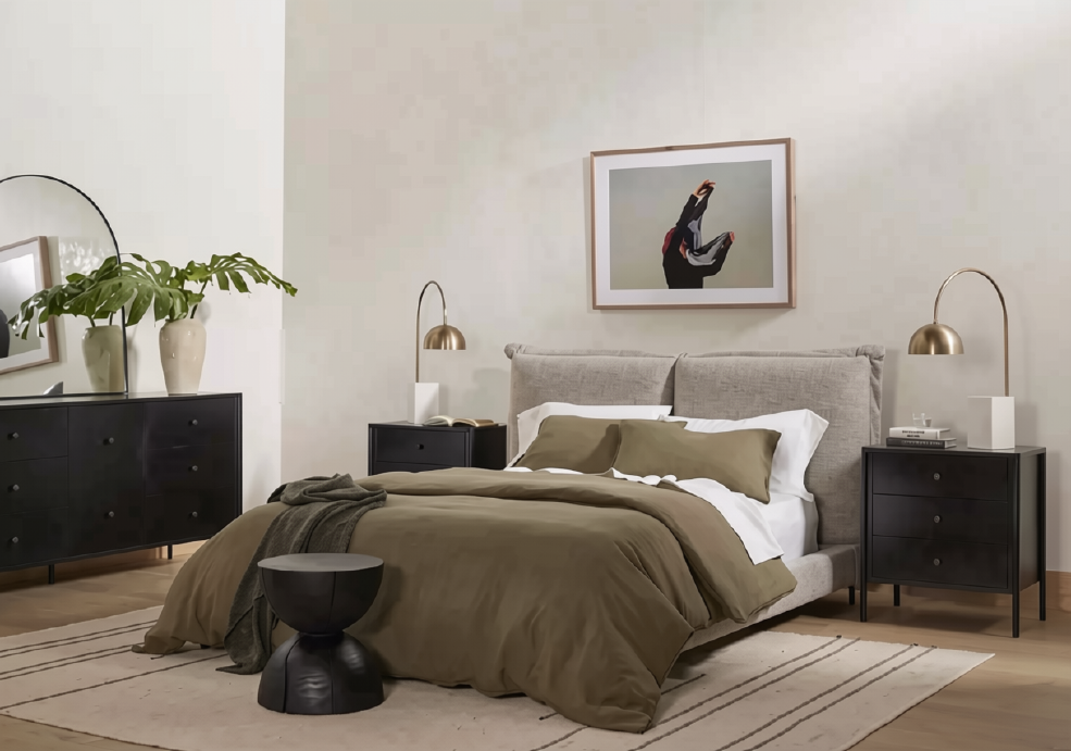 Inwood Panel Bed — Merino Porcelain | King