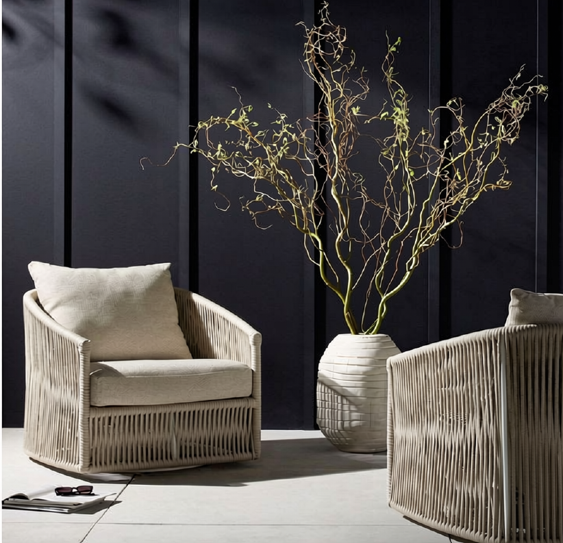 Porto Outdoor Swivel Lounge Chair — Faye Sand