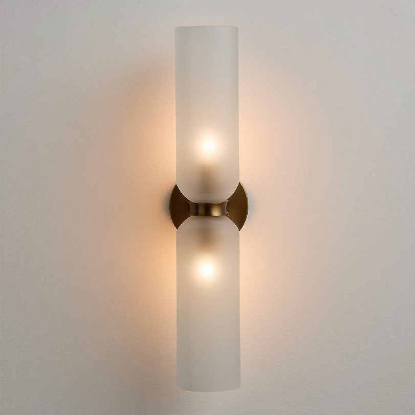 Velato Brass & Glass Wall Sconce — Burnished Brass