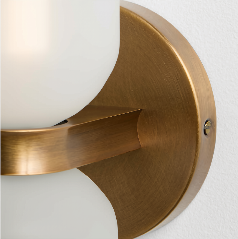 Velato Brass & Glass Wall Sconce — Burnished Brass