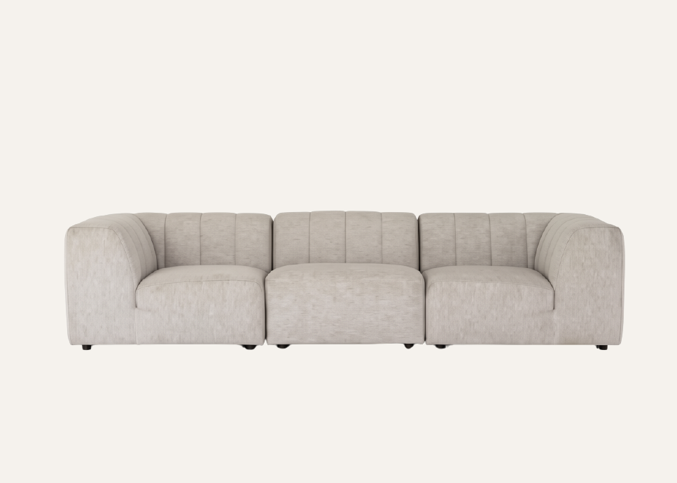 Gwen Outdoor Modular Sectional — Faye Ash | 3 Piece