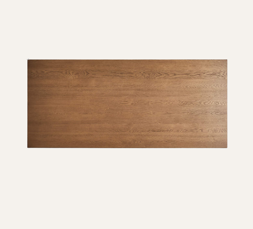 Virage Curved Oak Dining Table — Warm Brown | 96"