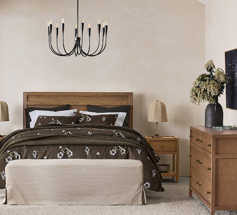 Keane Solid Wood Platform Bed — Driftwood | King