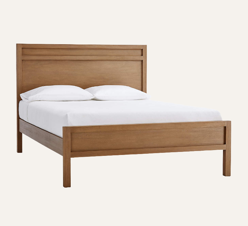 Keane Solid Wood Platform Bed — Driftwood | King