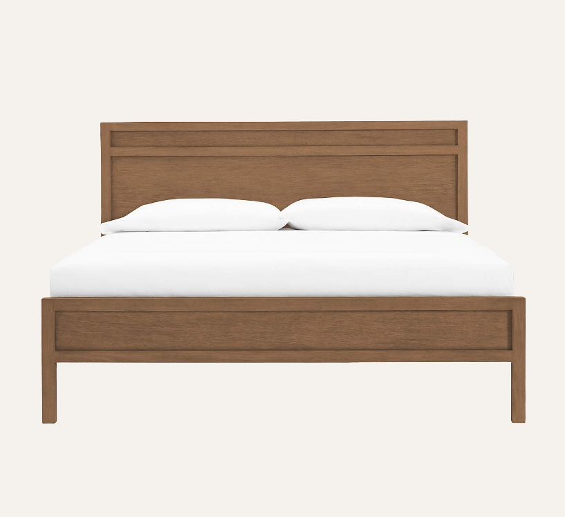 Keane Solid Wood Platform Bed — Driftwood | King
